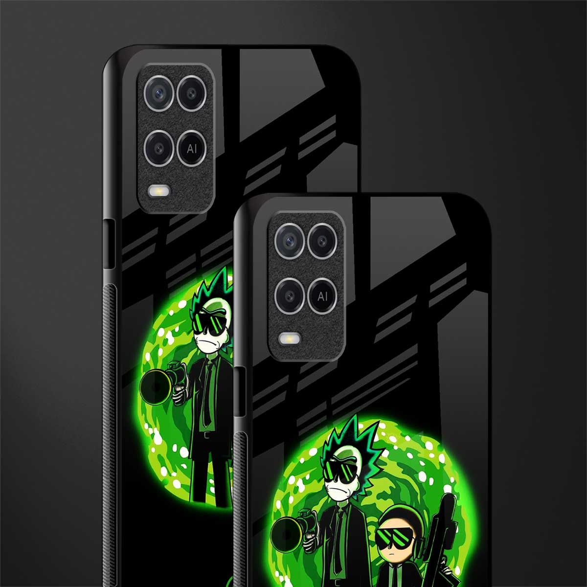 rick and morty schwifty glass case for oppo a54 image-2