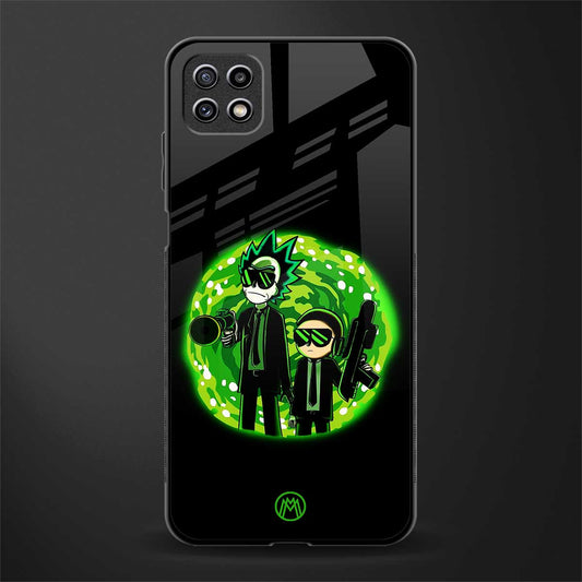 rick and morty schwifty glass case for samsung galaxy a22 5g image