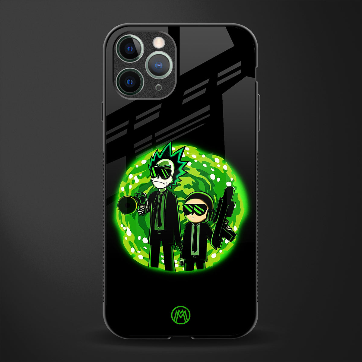 rick and morty schwifty glass case for iphone 11 pro image