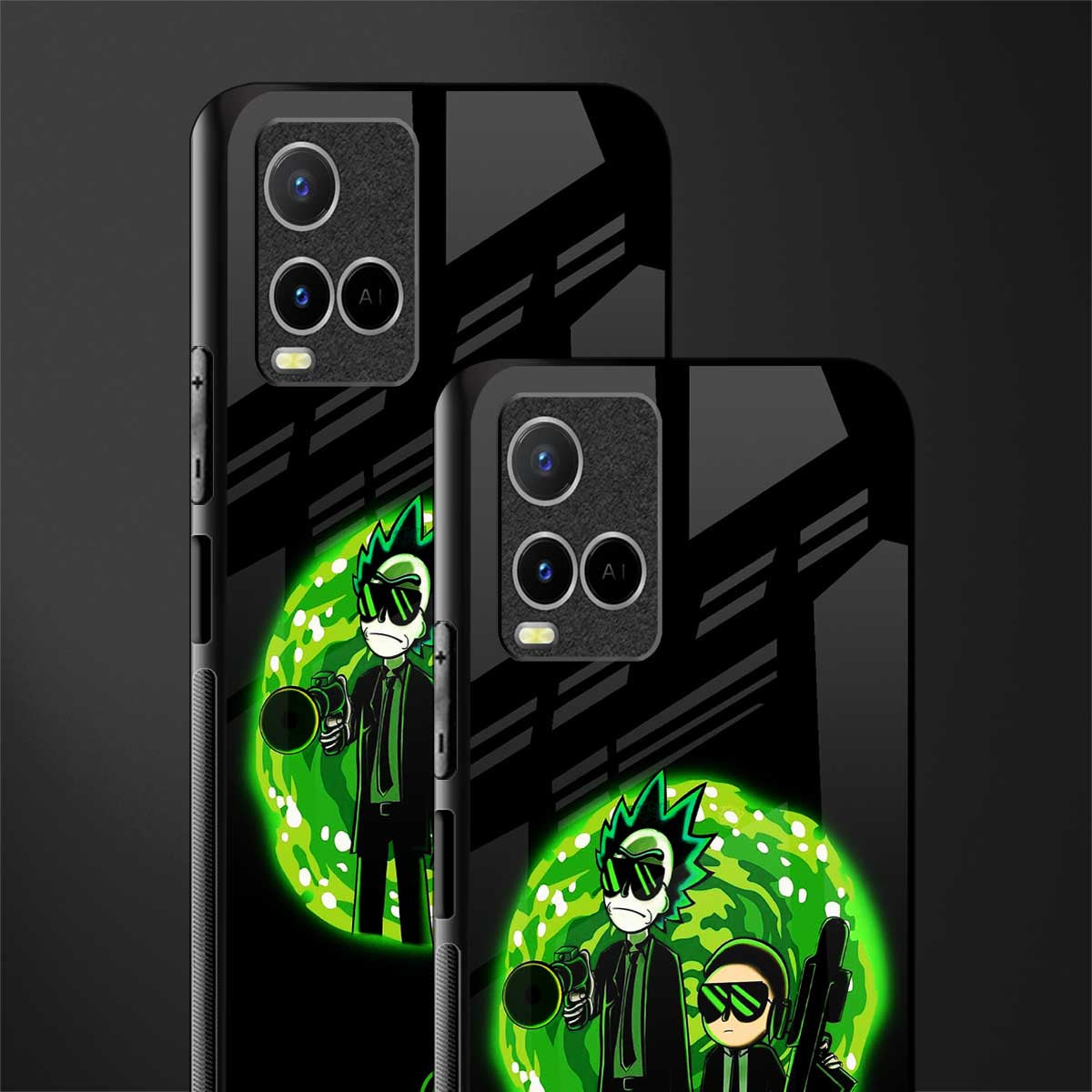 rick and morty schwifty glass case for vivo y21t image-2