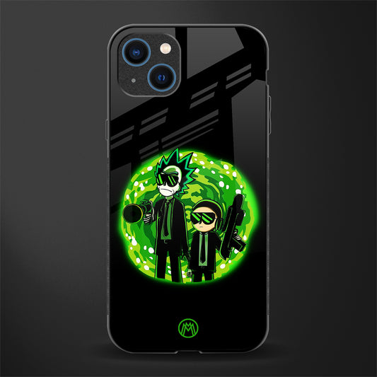 rick and morty schwifty glass case for iphone 13 image