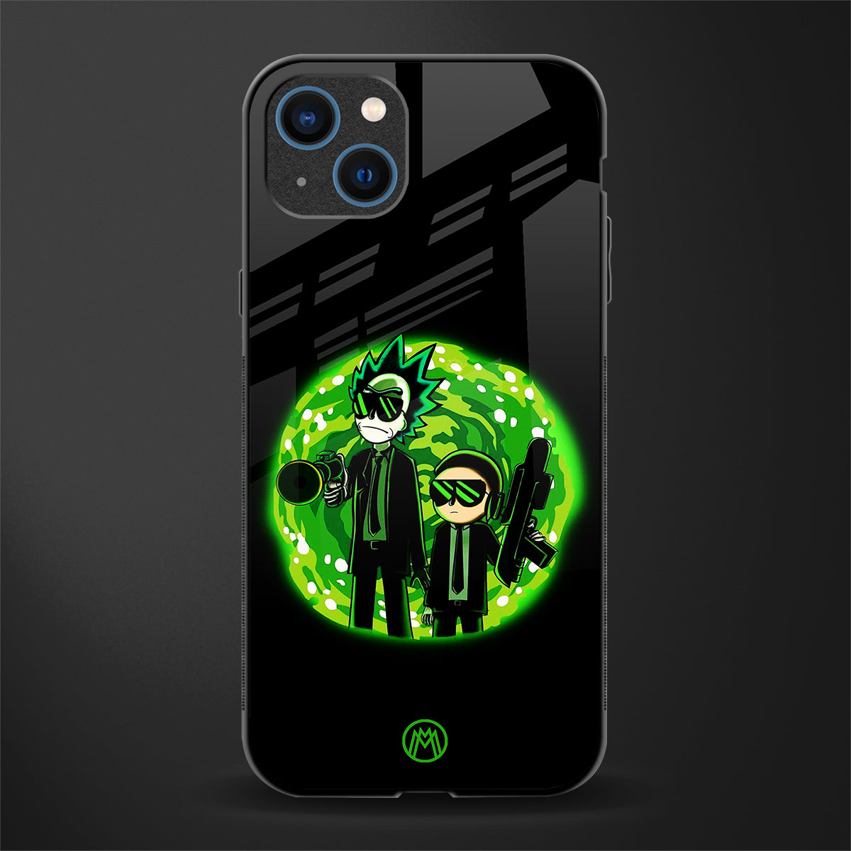 rick and morty schwifty glass case for iphone 14 image