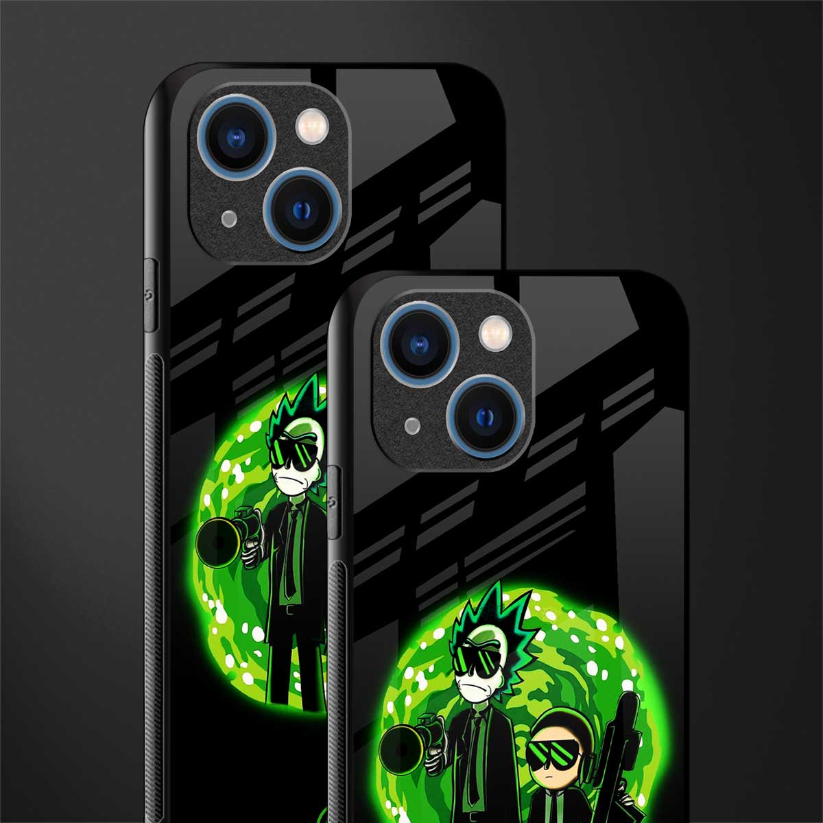 rick and morty schwifty glass case for iphone 13 mini image-2
