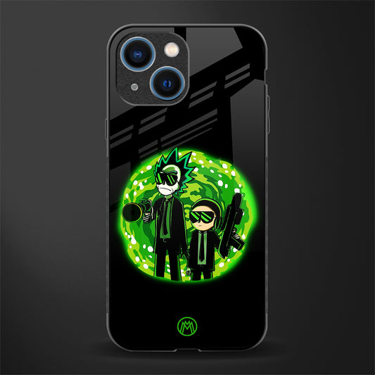 rick and morty schwifty glass case for iphone 13 mini image