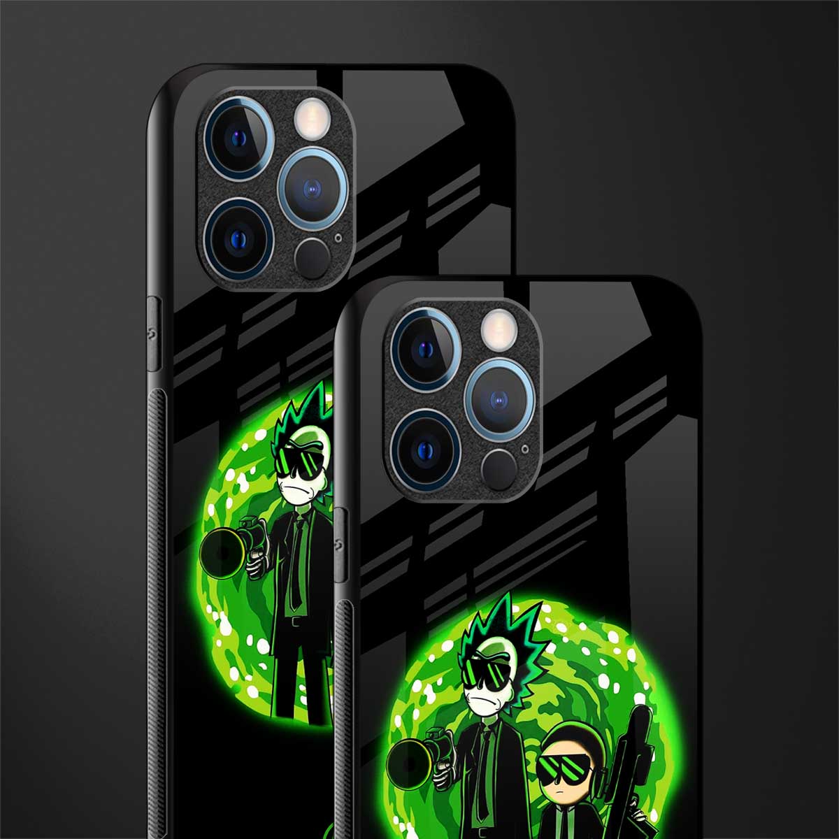 rick and morty schwifty glass case for iphone 13 pro image-2