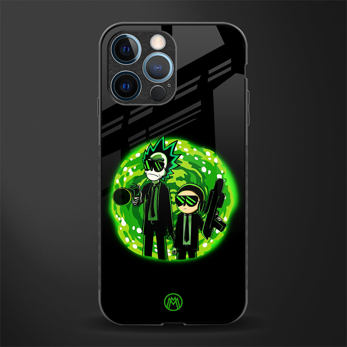 rick and morty schwifty glass case for iphone 12 pro image