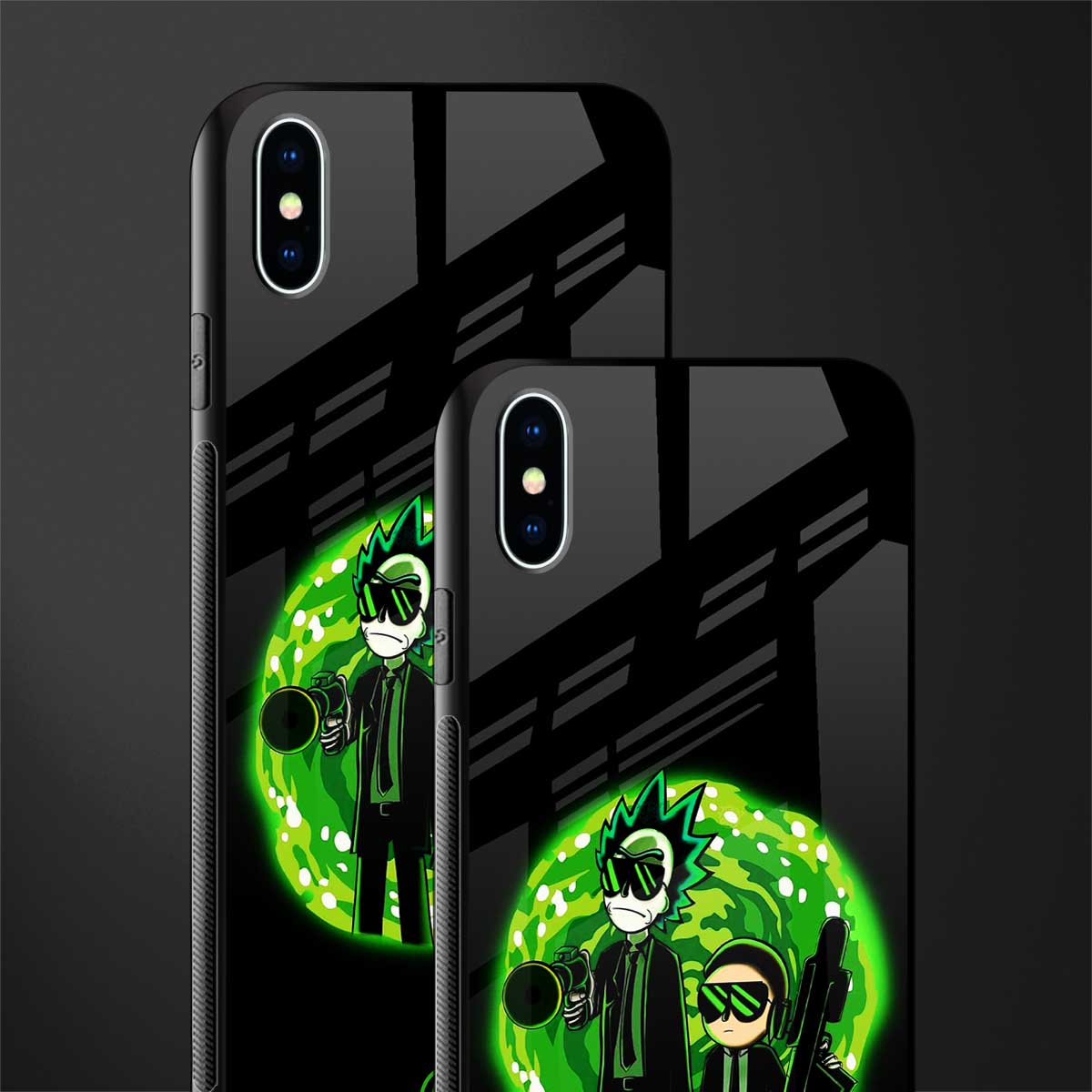 rick and morty schwifty glass case for iphone xs max image-2