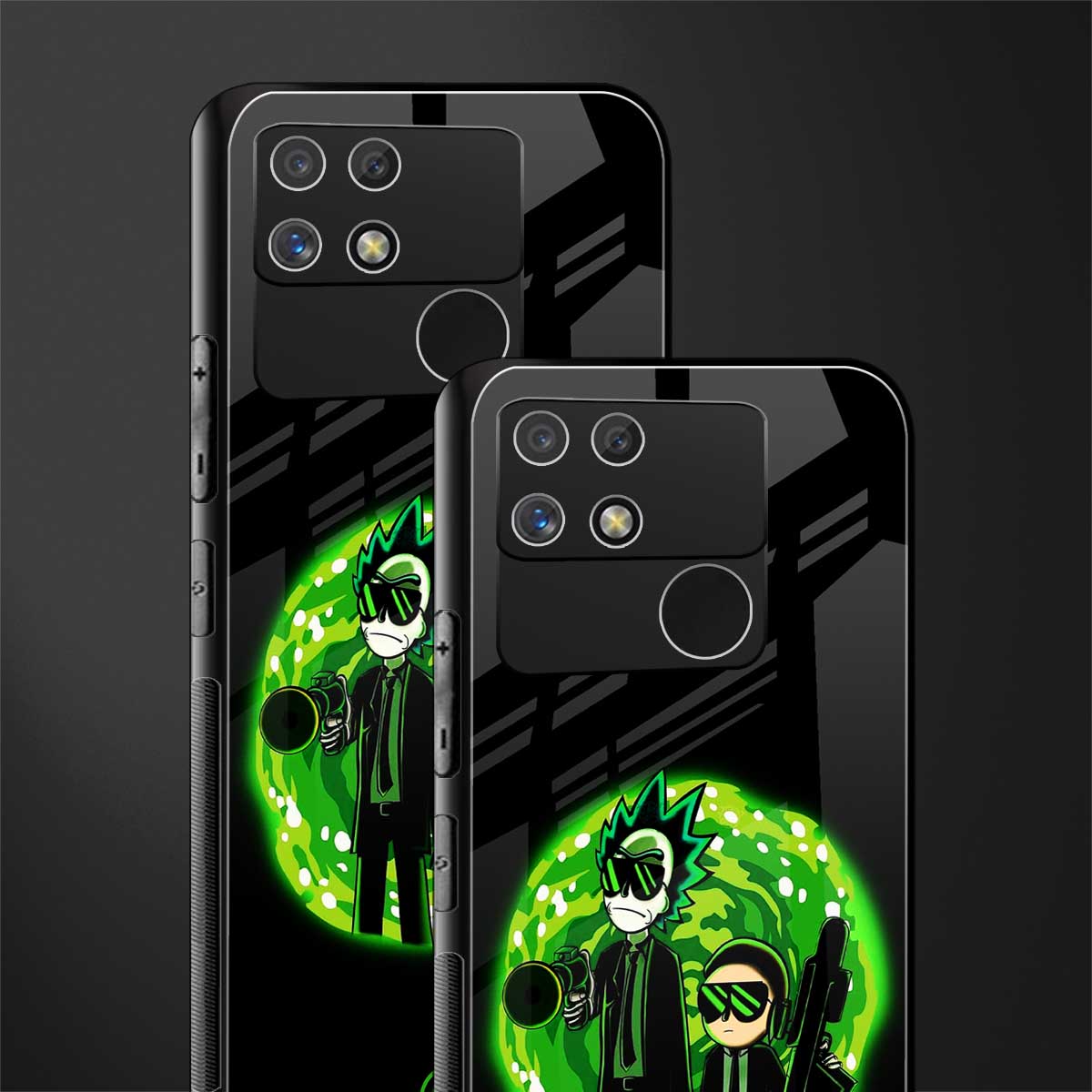 rick and morty schwifty back phone cover | glass case for realme narzo 50a