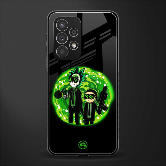 rick and morty schwifty back phone cover | glass case for samsung galaxy a53 5g