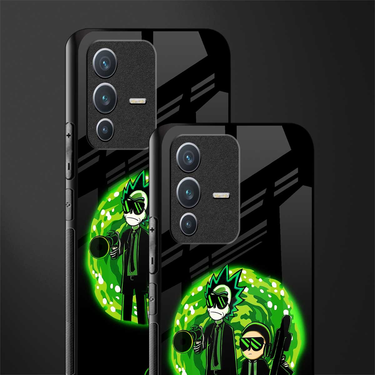 rick and morty schwifty glass case for vivo v23 5g image-2