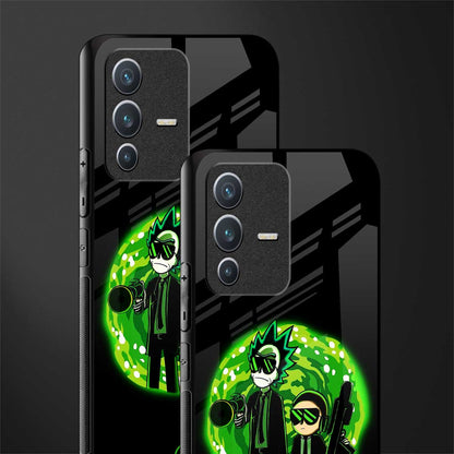 rick and morty schwifty glass case for vivo v23 5g image-2