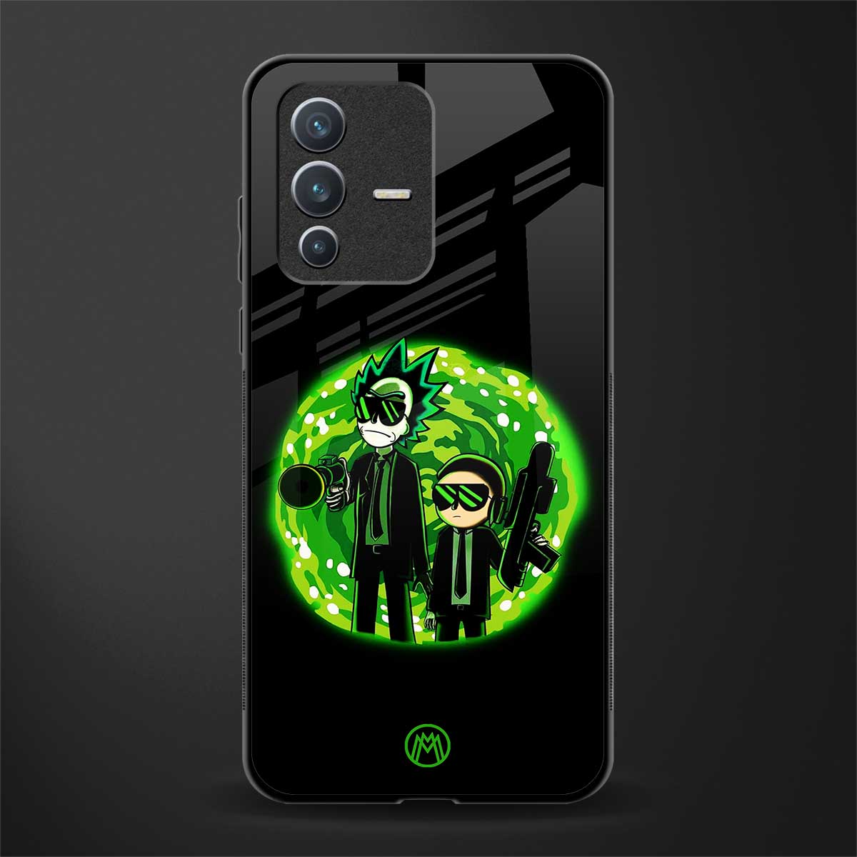 rick and morty schwifty glass case for vivo v23 5g image