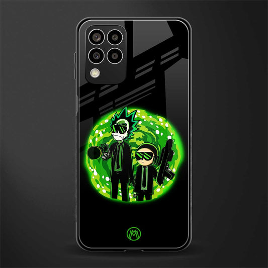rick and morty schwifty back phone cover | glass case for samsung galaxy m33 5g