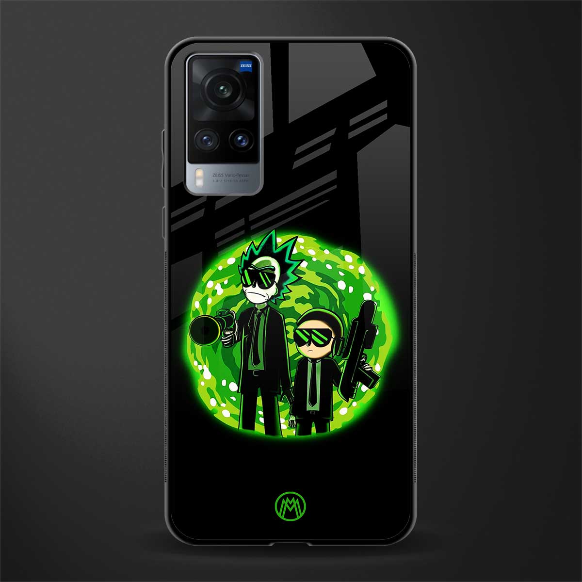 rick and morty schwifty glass case for vivo x60 image
