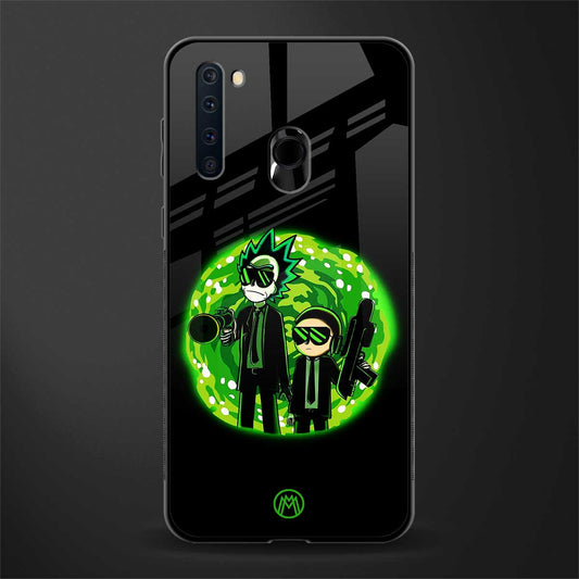 rick and morty schwifty glass case for samsung a21 image