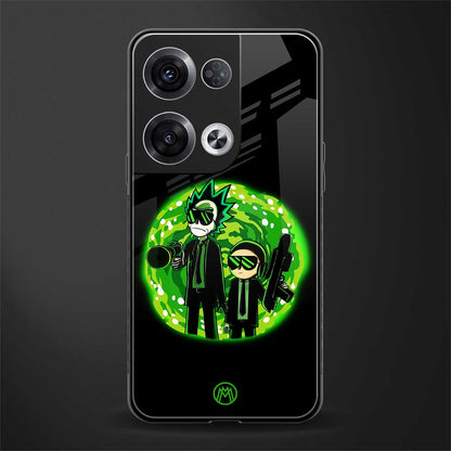 rick and morty schwifty back phone cover | glass case for oppo reno 8