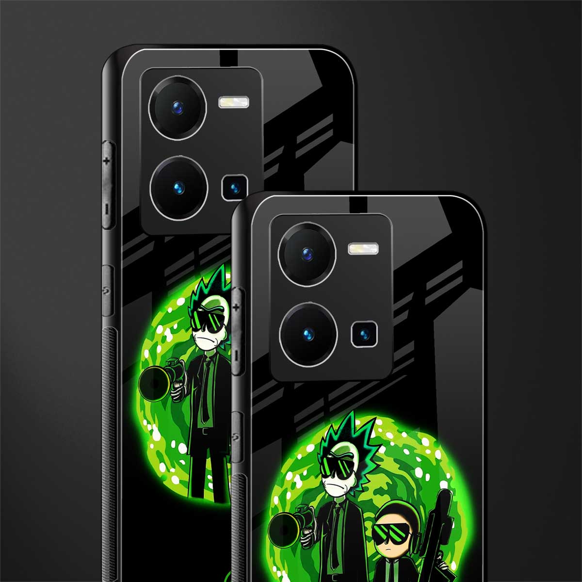 rick and morty schwifty back phone cover | glass case for vivo y35 4g