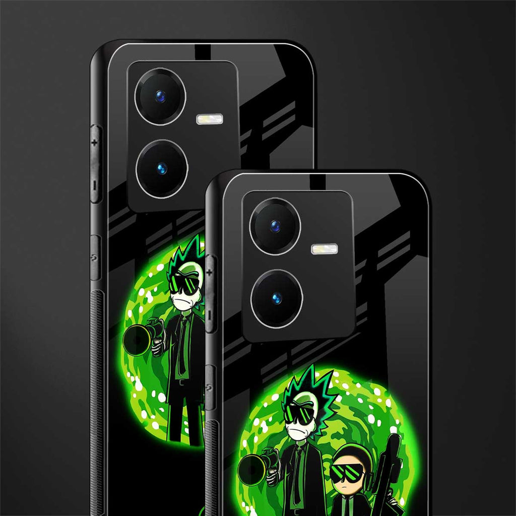 rick and morty schwifty back phone cover | glass case for vivo y22