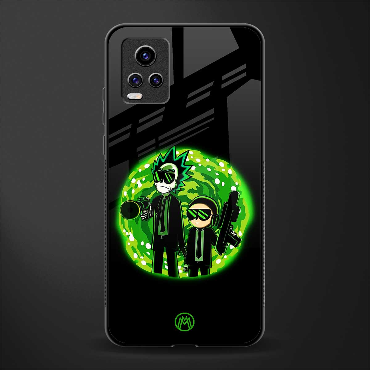 rick and morty schwifty back phone cover | glass case for vivo v21e 4g