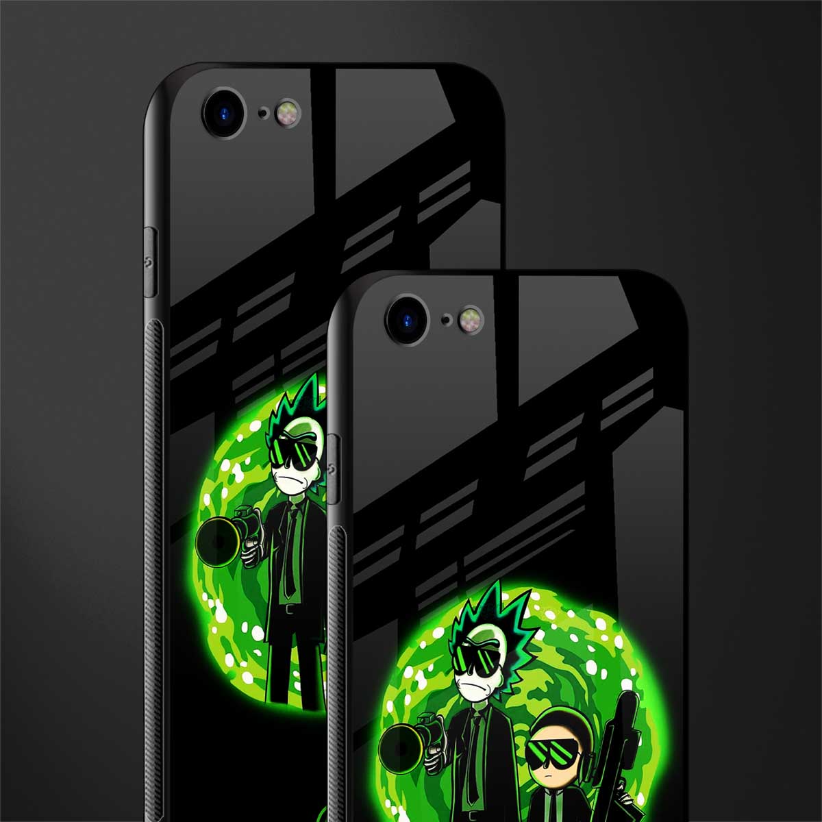 rick and morty schwifty glass case for iphone se 2020 image-2