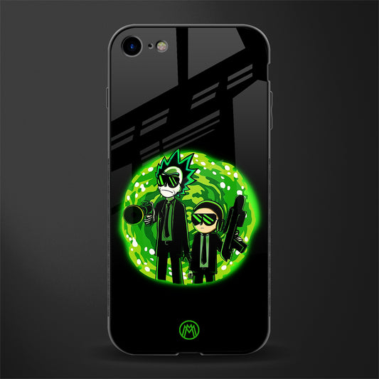 rick and morty schwifty glass case for iphone se 2020 image