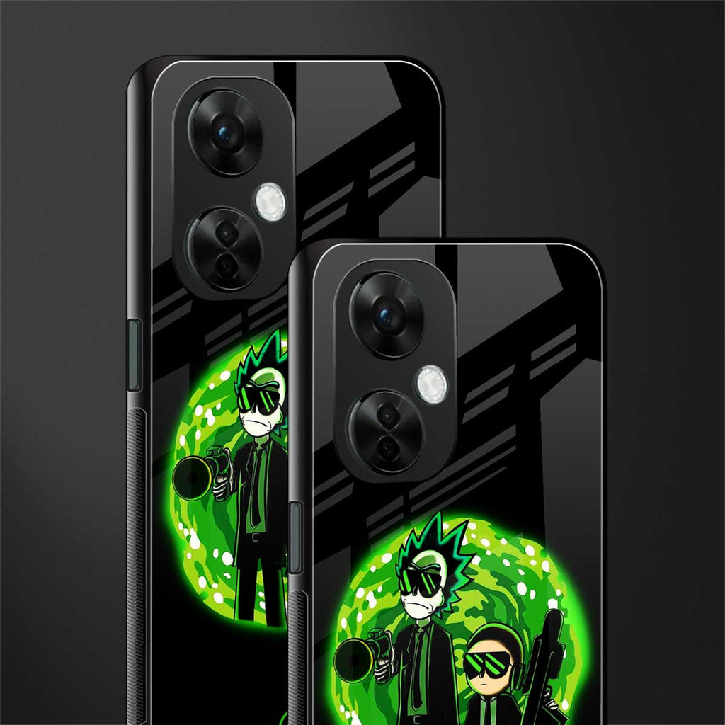 rick and morty schwifty back phone cover | glass case for oneplus nord ce 3 lite