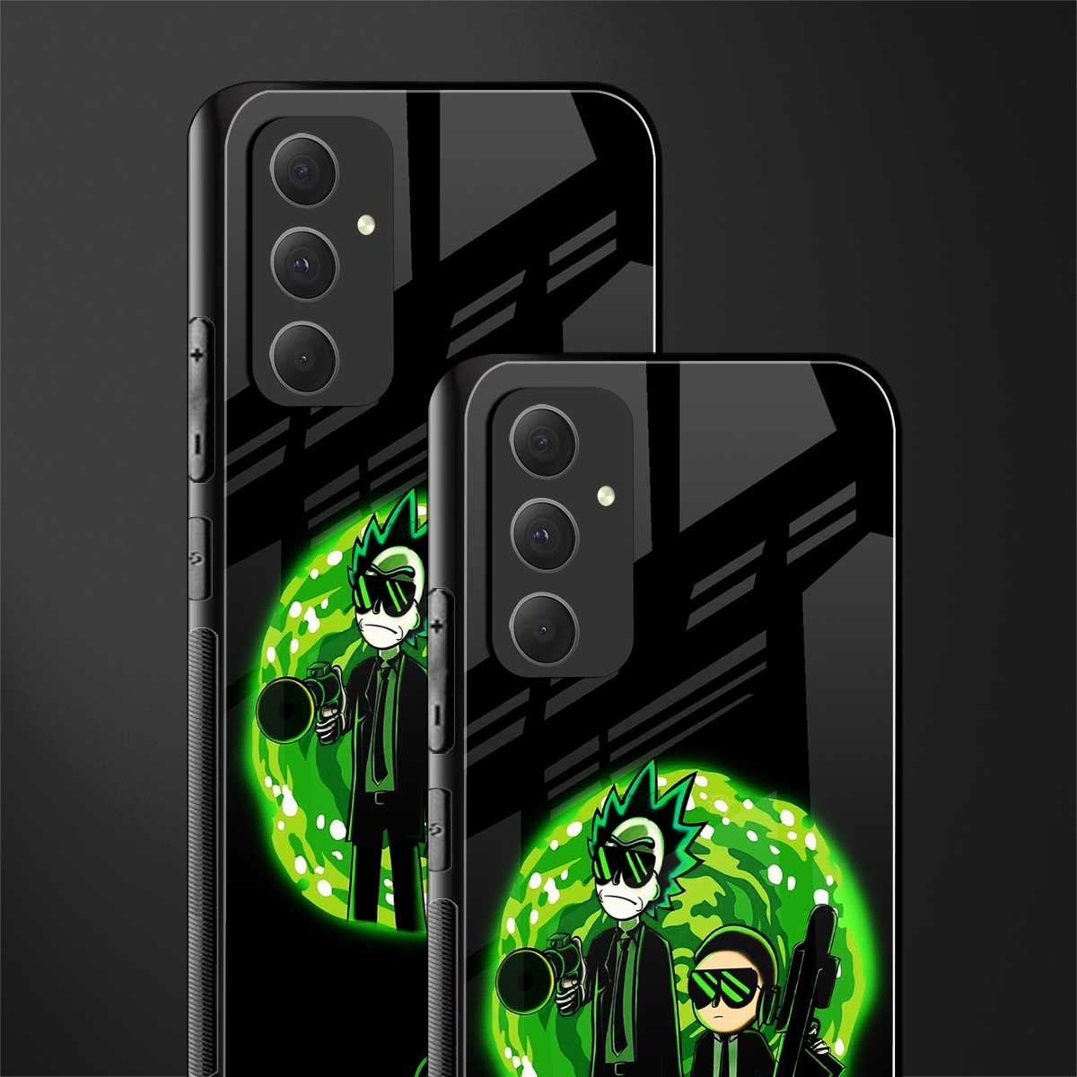 rick and morty schwifty back phone cover | glass case for samsung galaxy a54 5g