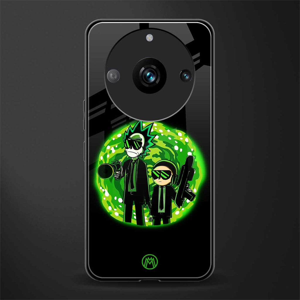 rick and morty schwifty back phone cover | glass case for realme 11 pro 5g