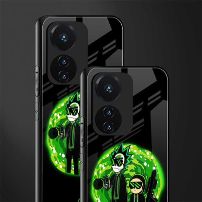 rick and morty schwifty back phone cover | glass case for vivo t1 44w 4g