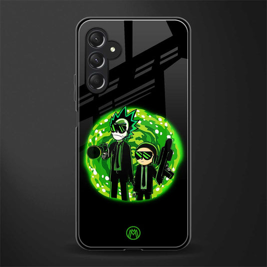rick and morty schwifty back phone cover | glass case for samsun galaxy a24 4g