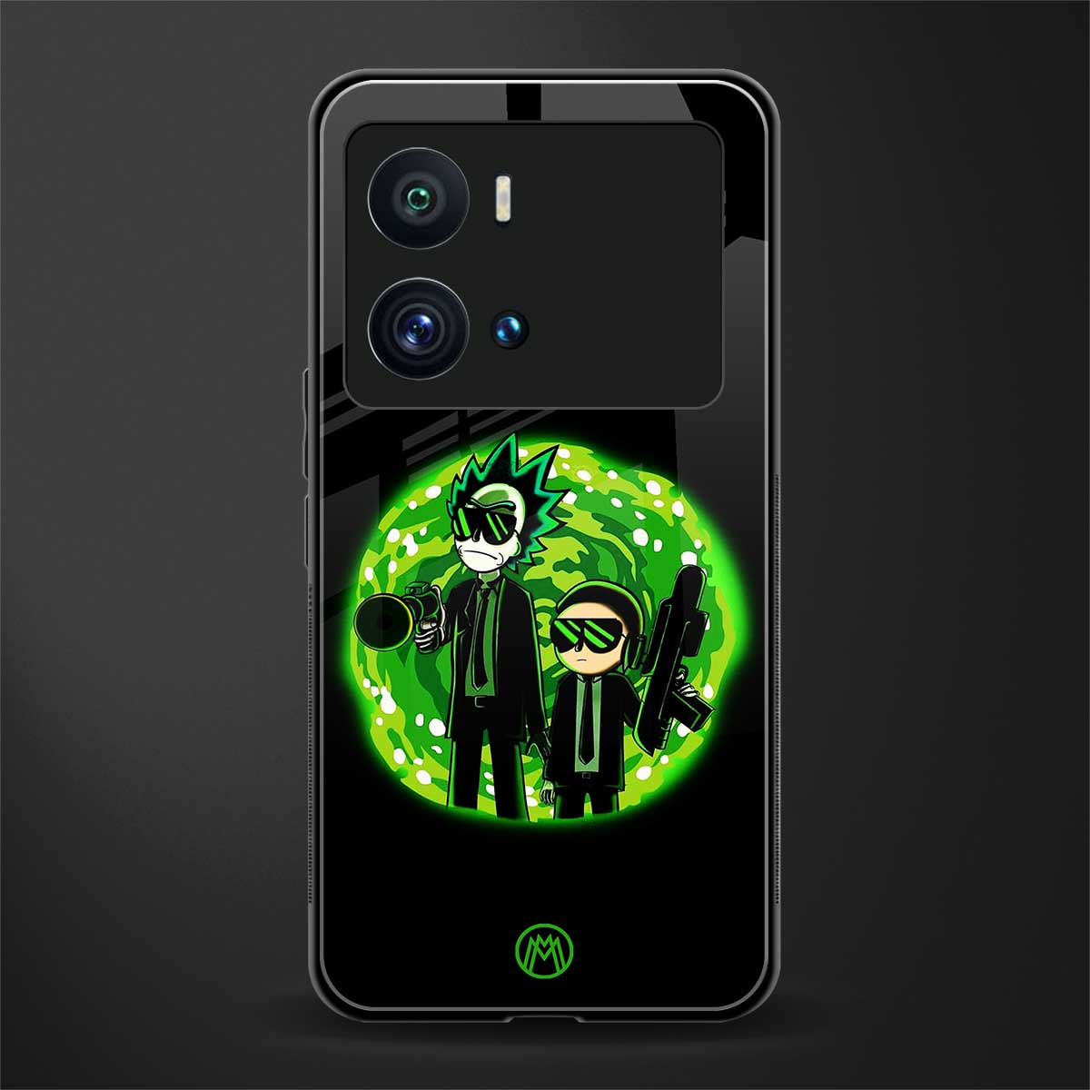 rick and morty schwifty back phone cover | glass case for iQOO 9 Pro
