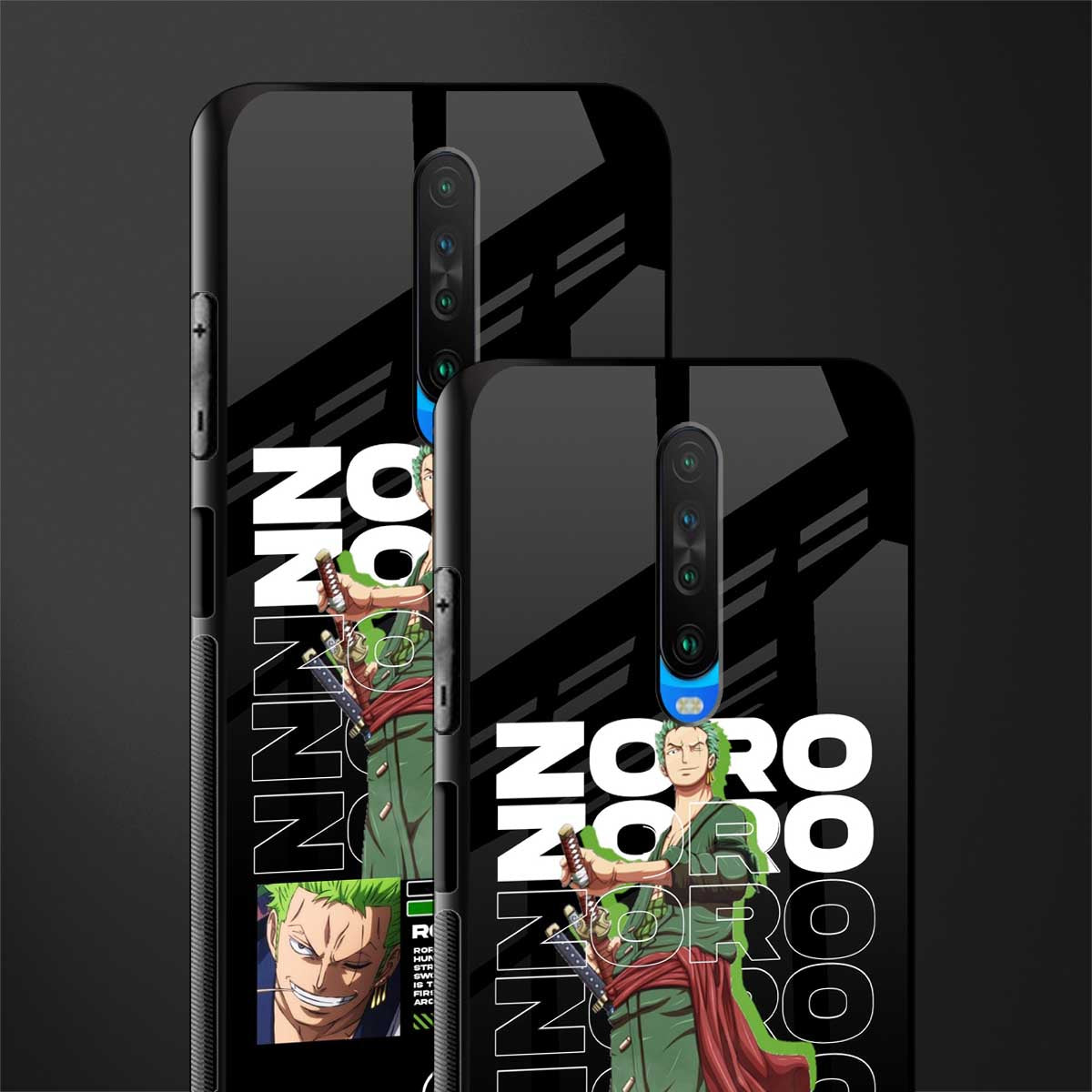 roronoa zoro glass case for poco x2 image-2