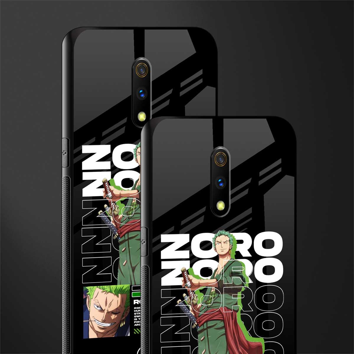 roronoa zoro glass case for realme x image-2