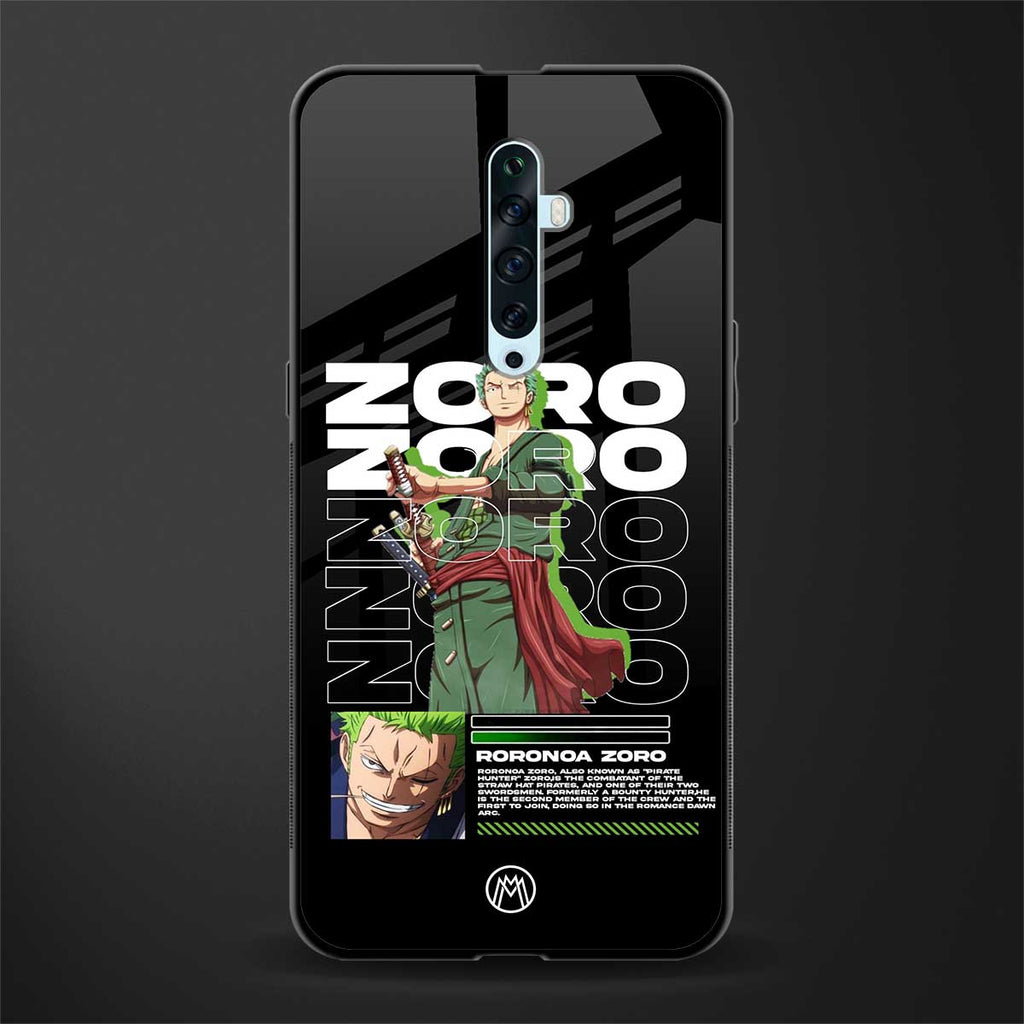 roronoa zoro glass case for oppo reno 2f image