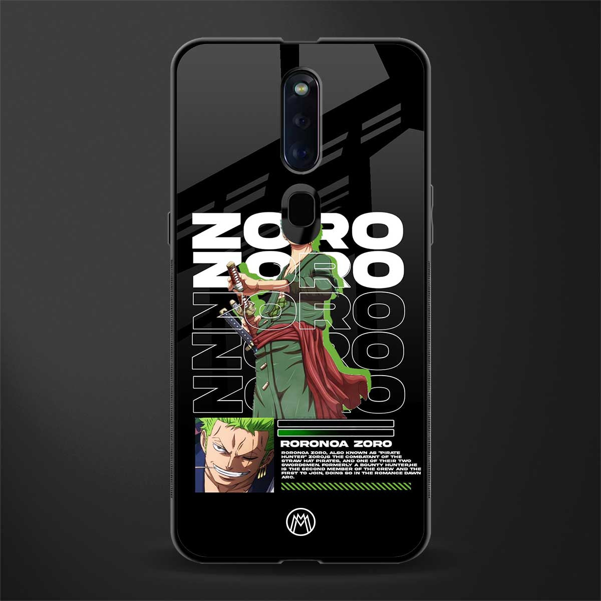roronoa zoro glass case for oppo f11 pro image