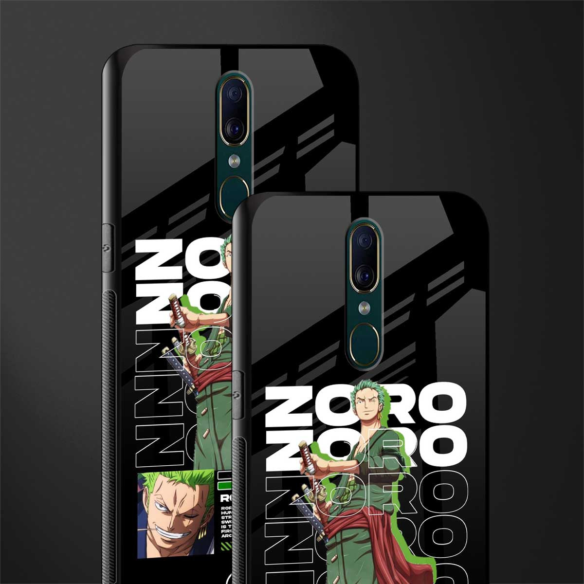 roronoa zoro glass case for oppo f11 image-2