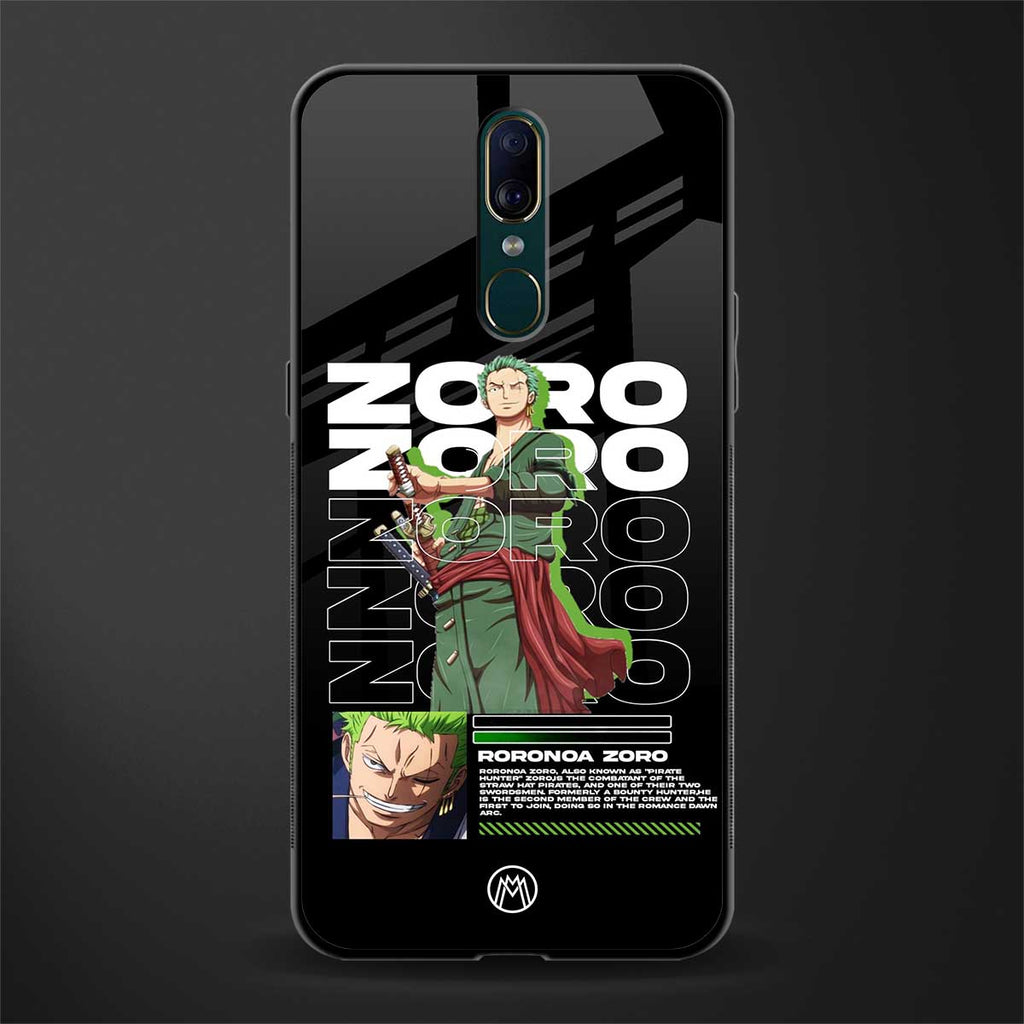 roronoa zoro glass case for oppo a9 image