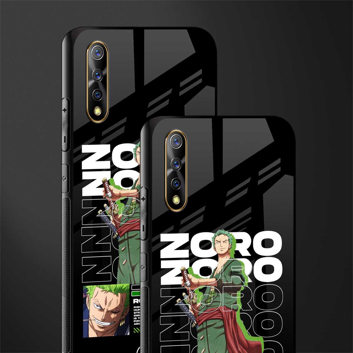 roronoa zoro glass case for vivo z1x image-2