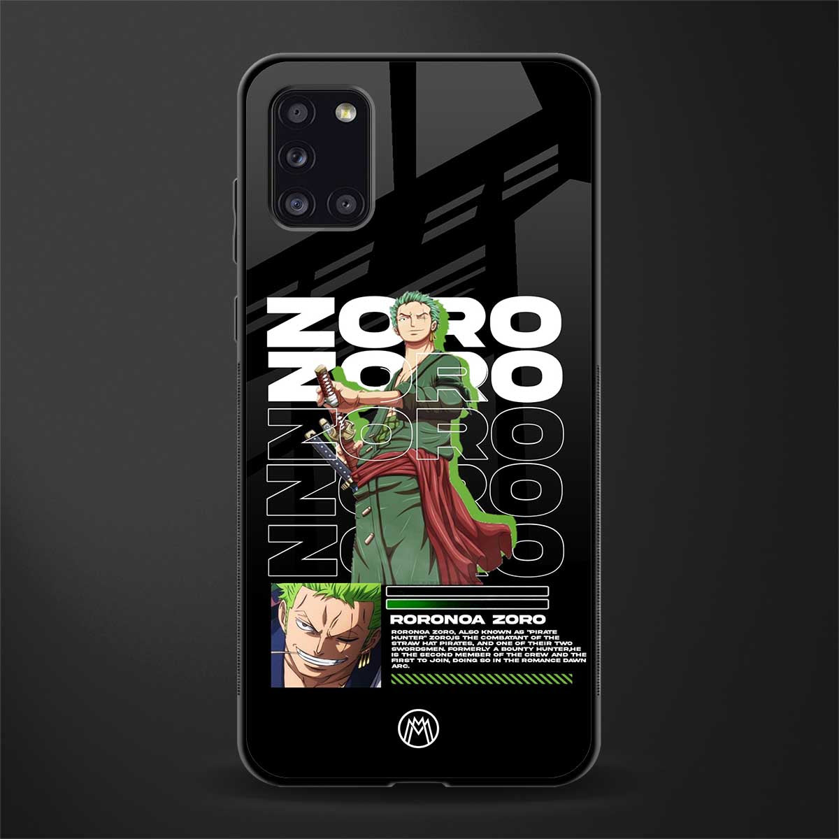 roronoa zoro glass case for samsung galaxy a31 image