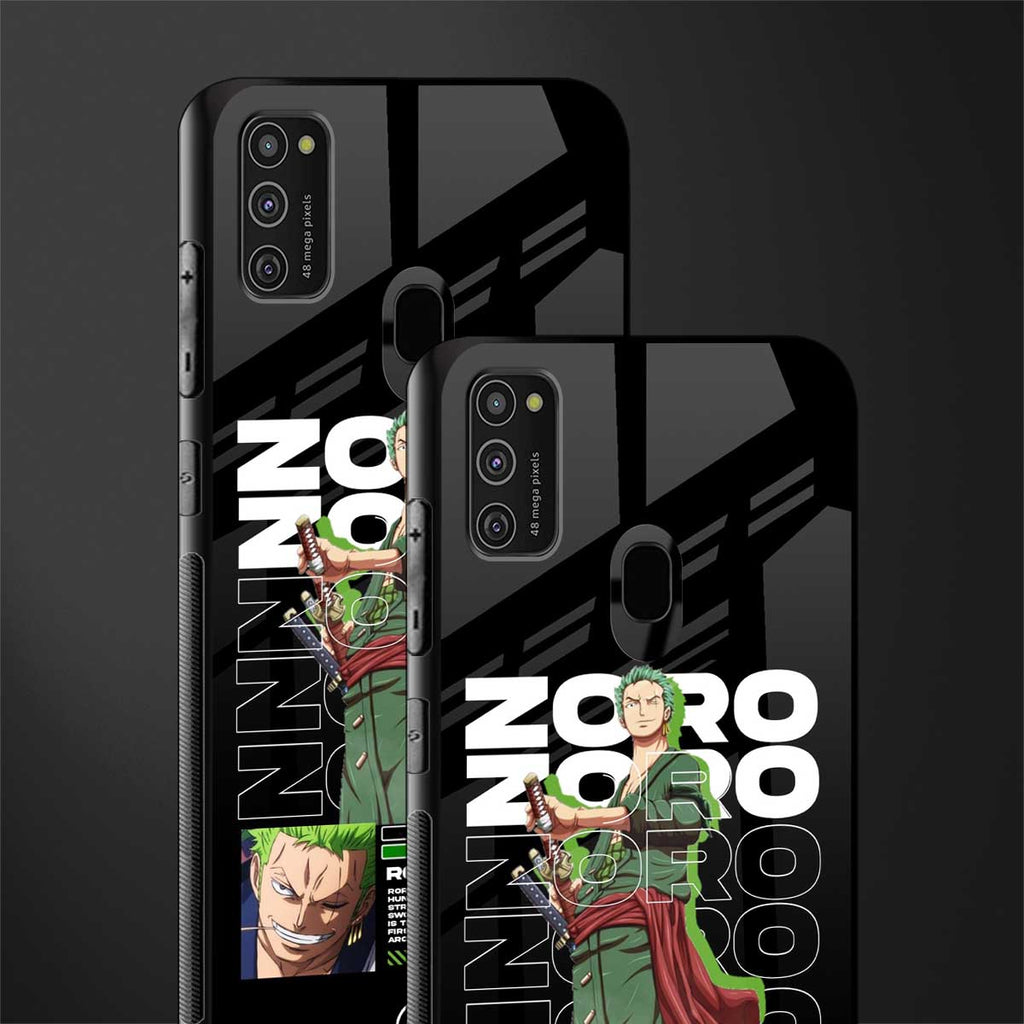 roronoa zoro glass case for samsung galaxy m21 image-2