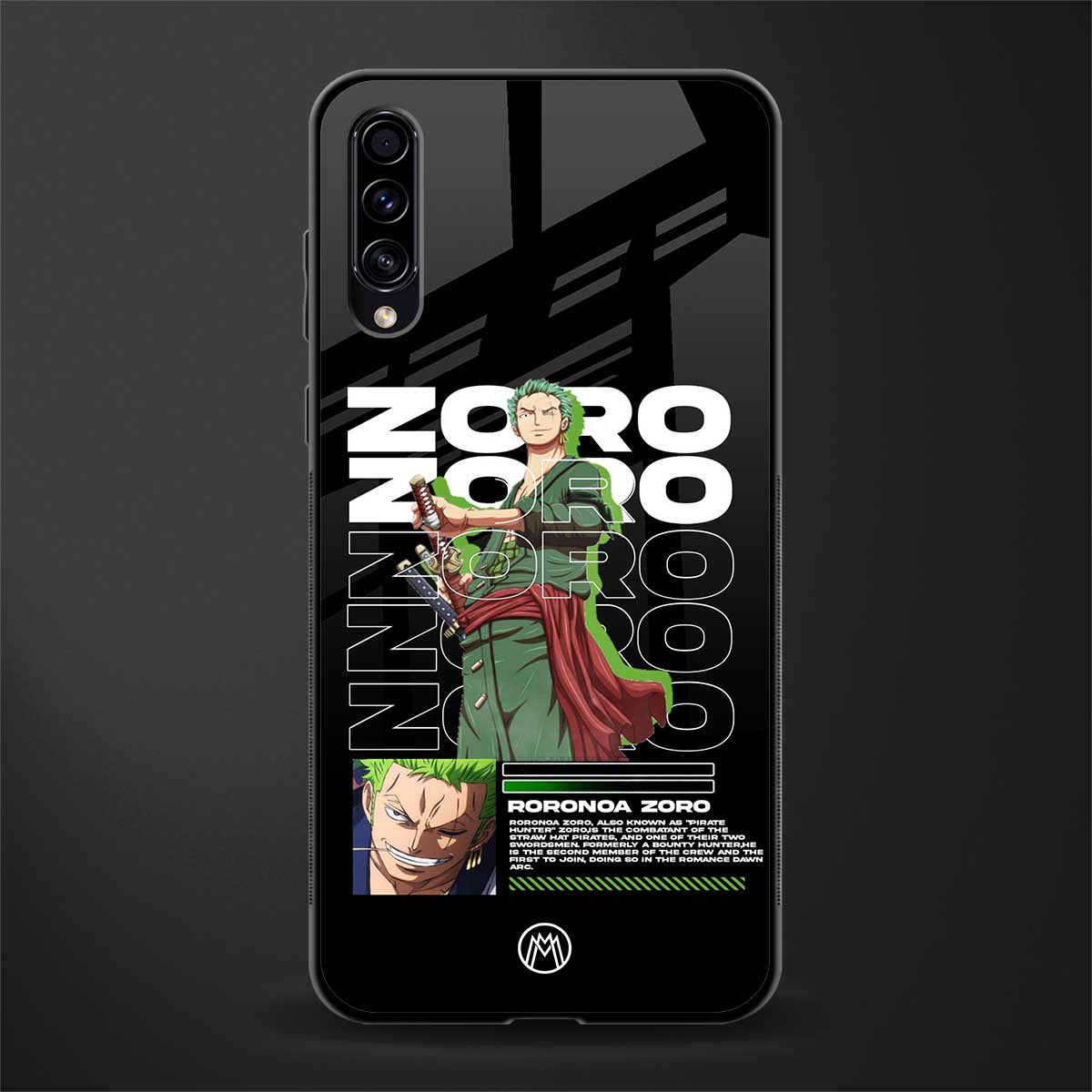roronoa zoro glass case for samsung galaxy a70 image