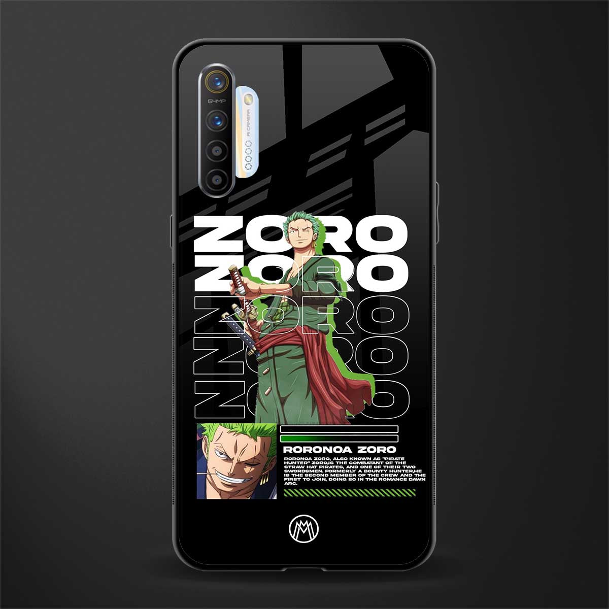 roronoa zoro glass case for realme x2 image