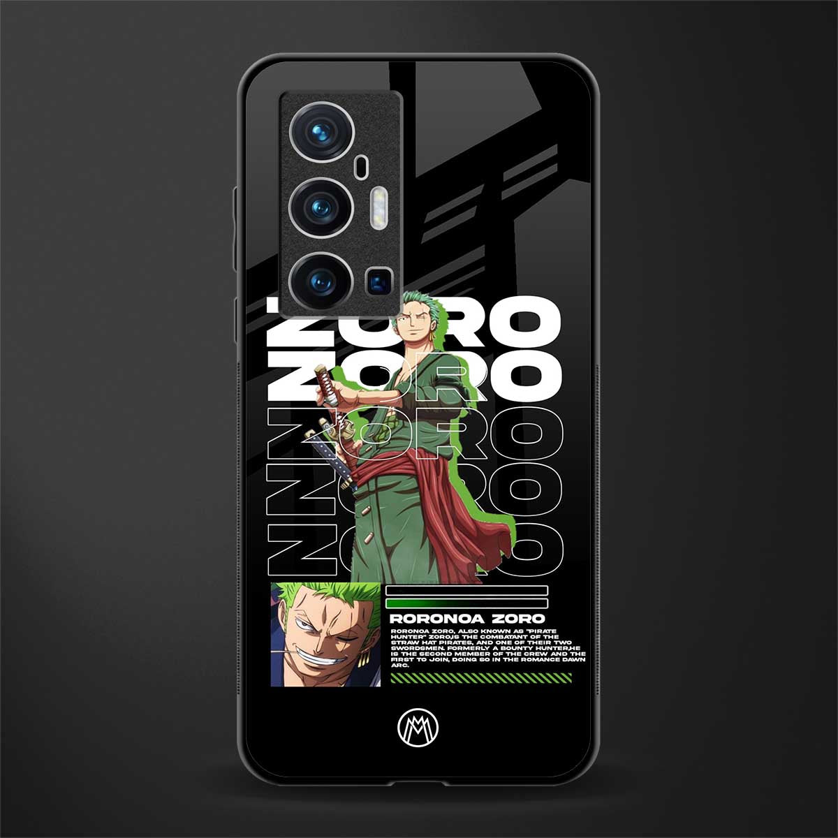 roronoa zoro glass case for vivo x70 pro plus image