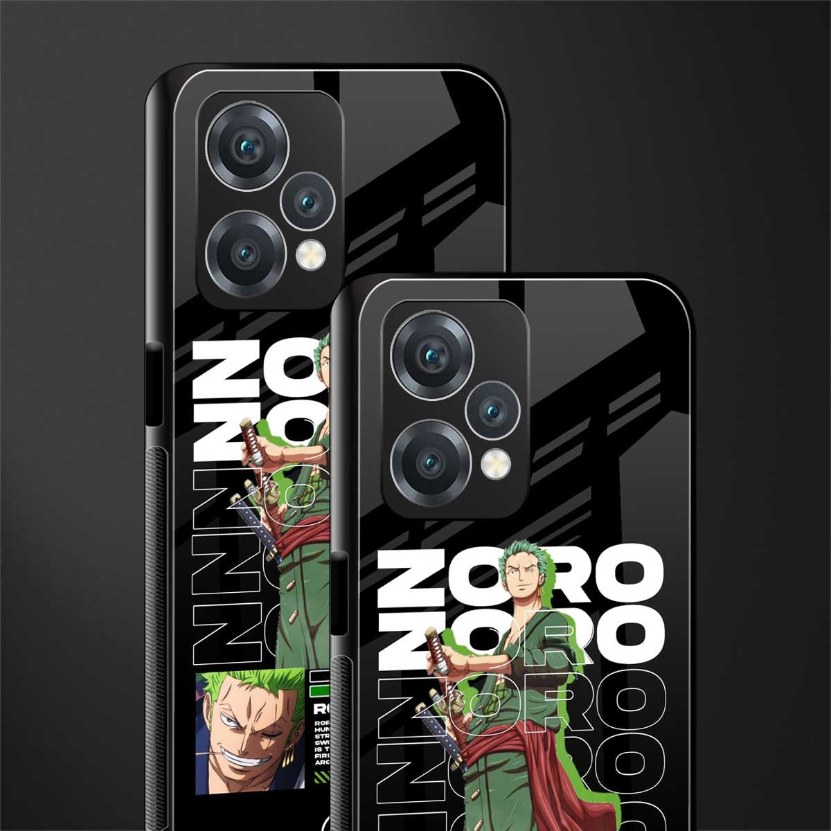 roronoa zoro back phone cover | glass case for realme 9 pro 5g