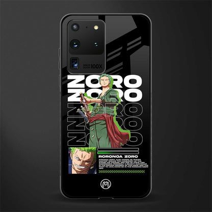 roronoa zoro glass case for samsung galaxy s20 ultra image