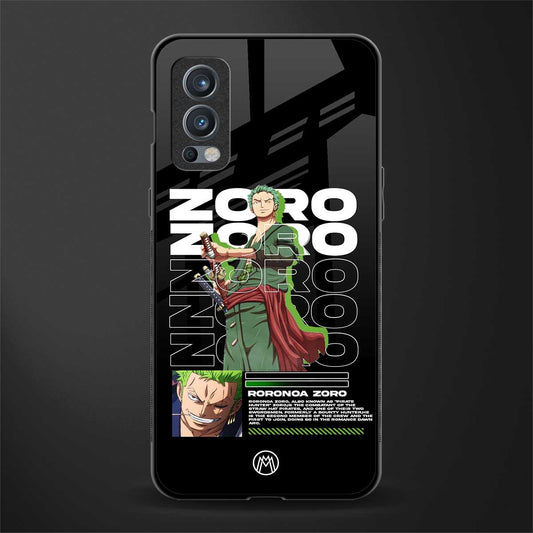 roronoa zoro glass case for oneplus nord 2 5g image