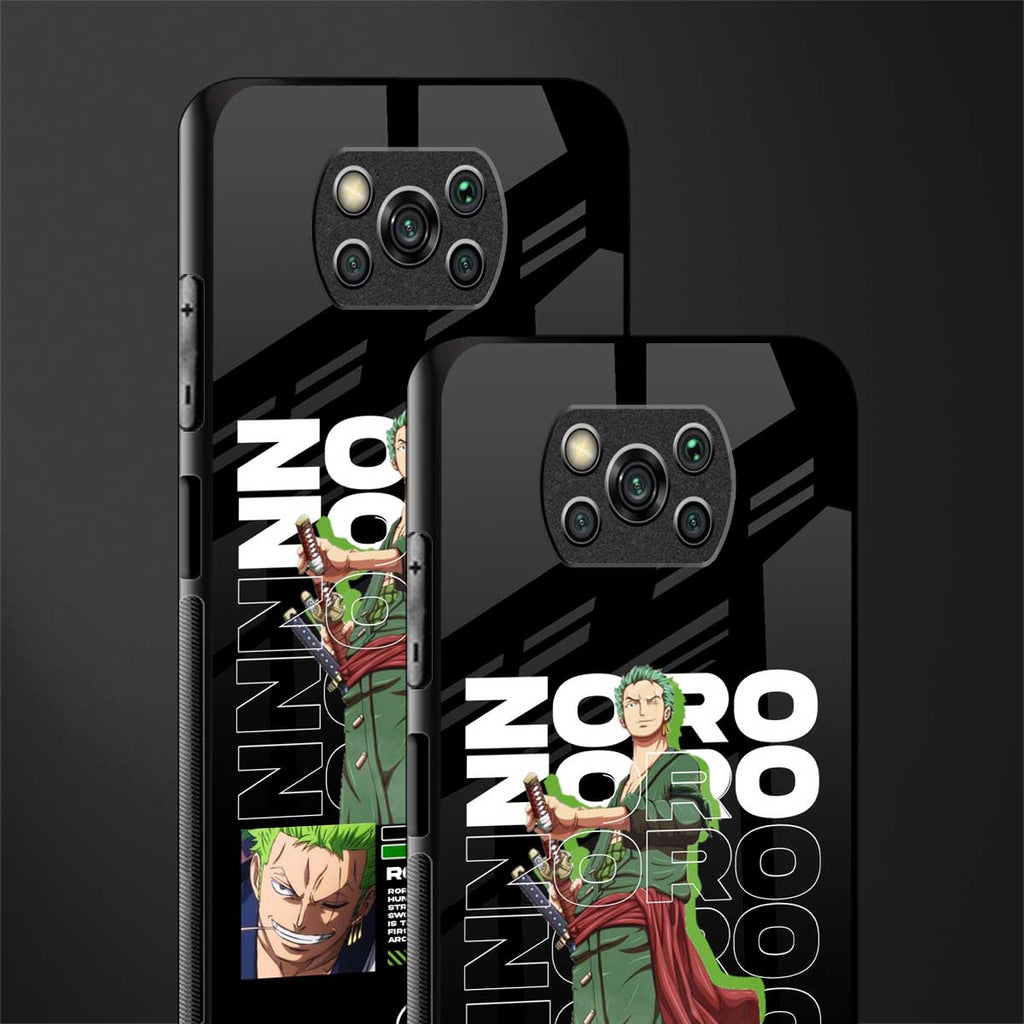 roronoa zoro glass case for poco x3 pro image-2
