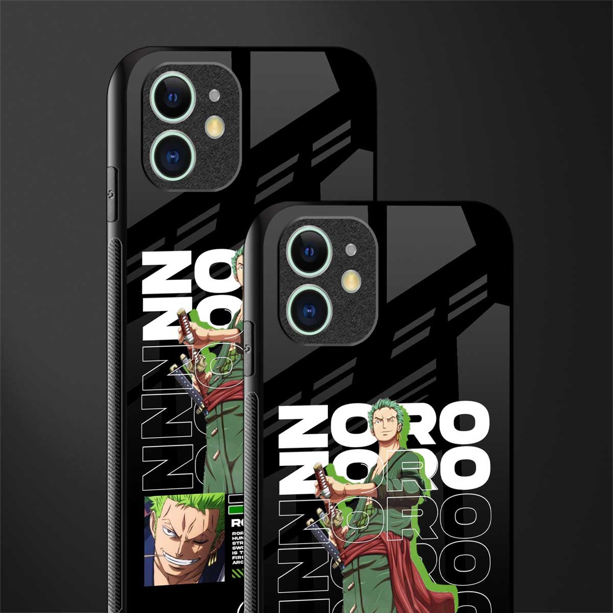 roronoa zoro glass case for iphone 12 mini image-2