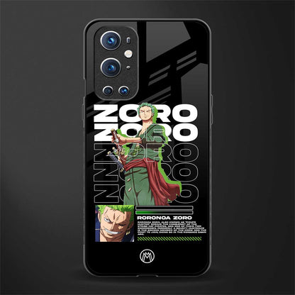 roronoa zoro glass case for oneplus 9 pro image