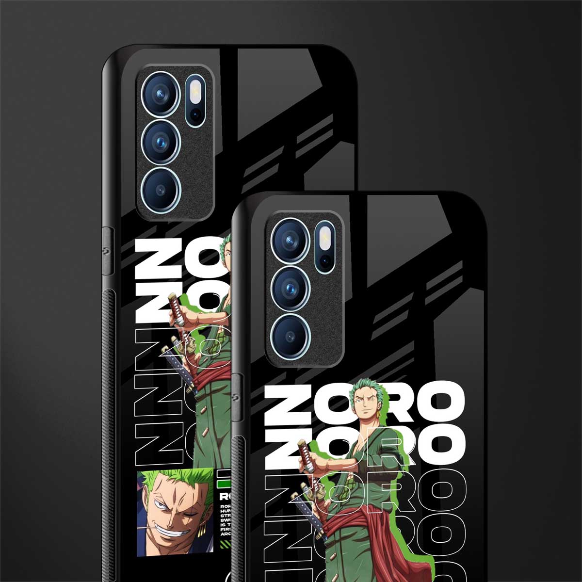 roronoa zoro glass case for oppo reno6 5g image-2